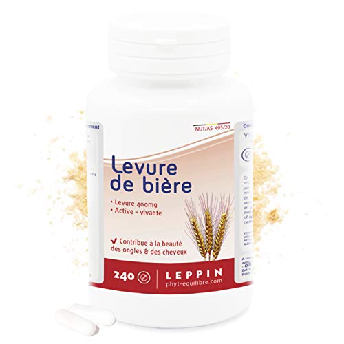 LEPPIN Levure de bière 240 comprimés VEGAN | Peau saine & Cheveux en bonne santé | Levure active - Complément alimentaire 100% naturel