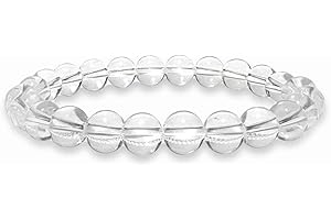 Ouubuuy Bracciale Ametista Perline Pietra Cristallo Naturale Uomo Donna 8mm Elastico Bracciale