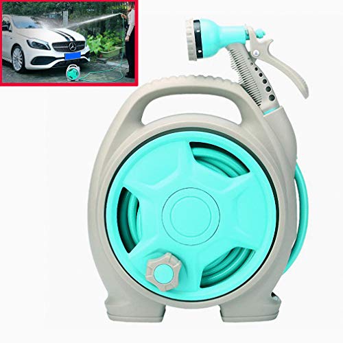 Preisvergleich Produktbild Einziehbare Gartenwasserschlauchrolle Wandhalterung, Autowäsche, Blumen gießen, Haustiere duschen, Rolle und Spritzpistole