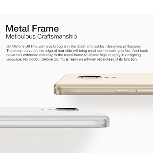 Ulefone S8 Pro 5,3 Zoll Smartphone Android 7.0 4G Dual SIM ohne Vertrag Hnady MT6737 Quad Core 1.3GHz 2GB RAM 16GB ROM 13MP + 5MP Kamera, Fingerabdruck, 3000mAh Batterie (Gold)