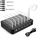 Produktbild shumeifang QC3.0 USB Ladestation 6 Ports Universell Ladegerät Für Mehrere Geräte Handys Tablets 60W 12V/9A Dockingstation für Cellphone Tablet - Grau