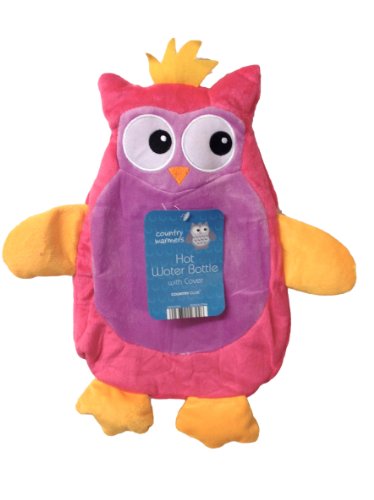 Pink Owl Hot Water Bottle & Cover