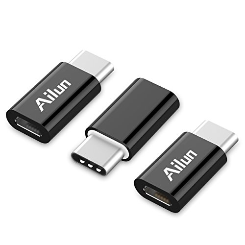Ailun USB C Adapter,Type C Adapter,[3Pack]Convert Micro USB to USB-C,Data Sync & Charging,Compatible Galaxy s20 s20+ S20Ultra,S9/S9+,MacBook,ChromeBook Pixel,Nexus 6P,and all Type C Supported Device