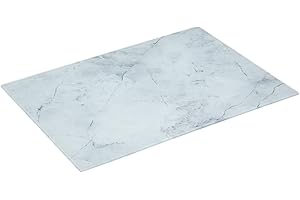 5 FIVE SIMPLY SMART Five - Deska do krojenia z hartowanego szkła o wyglądzie białego marmuru 40 x 30 cm