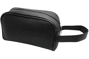 PR SERVICE PRS - Pochette Borsello Casual da Polso,borsello da Uomo Donna, Trousse Viaggio,Beauty, Porta Oggetti (12x20x7 cm, Manico di pelle)