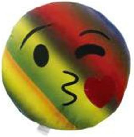 Super Rainbow Emoticon Pillow Cushion Comforter - 30cms - Winking