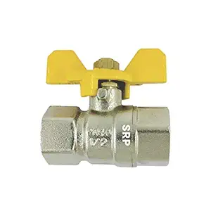 SRP Butterfly Handle Brass Ball Valve Female/Female Thread (1, 1/2