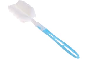 Kixolazr Brosse souple pour bouteille - Anti-rayures - Tête rotative à 360° - Brosse en mousse avec long manche pour verre à whisky, tasses, lait, bouteille de vin