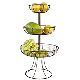 Draht Etagere – Ständer aus Stahl mit Metall-Körben – dei Ebenen – Farm House BUTLERS - 4