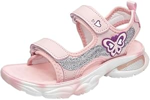 HSNA Kinder Sandalen Mädchen Strandschuhe Peeptoe Bequem Sommerschuhe Gr 30-38