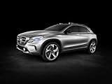 Clásico y músculo anuncios de coche y COCHE arte Mercedes-Benz GLA Concept Car Póster en 10 mil Archival papel satinado plateado parte delantera Studio View, papel, Silver Front Side Studio View, 36' x 24'