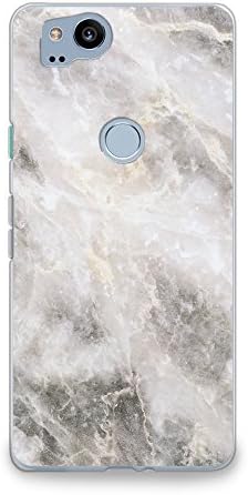 Google Pixel 2 Case, CasesByLorraine Grey Marble Print Pattern Case Flexible TPU Soft Gel Protective Phone Cover for Google Pixel 2 (2017) (X01)