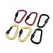 Produktbild Andux 6pcs D-Typ Aluminium Kleine Farb-Multifunktions Karabiner Locking Outdoor Equipment Quickdraws Haken Keychain Hängen Schnalle DGNGG-01