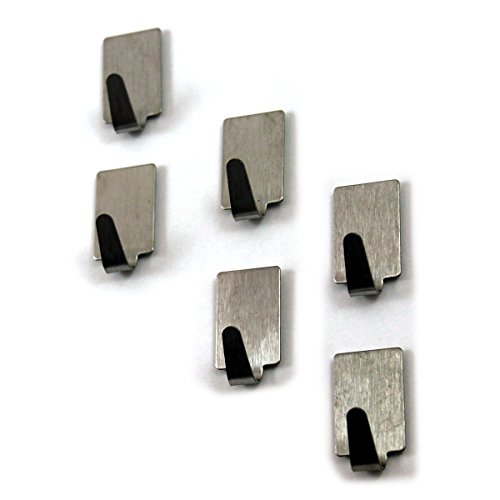 VORCOOL 12st Selbstklebend Edelstahl Handtuch Haken Handtuch Racks Wand Haken für Küche Bad - 6