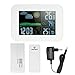 Produktbild Luckiests Wireless-Farb-Wetterstation Innen/Außen Vorhersage Temperatur und Feuchtigkeitsmessgerät Alarm und Snooze-Thermometer-Hygrometer EU-Stecker