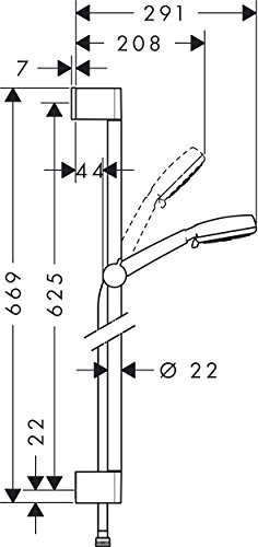hansgrohe Crometta 100 Brauseset 0,65m, weiß/chrom - 6
