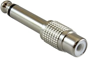 Audibax Conexión Adapter Jack Macho Mono 6.3 a RCA Hembra