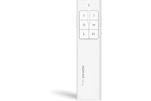 Norwii N99 Air Mouse Präsentationsclicker mit Pointer, wiederaufladbarer Clicker für PowerPoint-Präsentationen, PowerPoint-Clicker, Präsentationsfernbedienung, kabelloser Presenter, Handmaus - Weiß