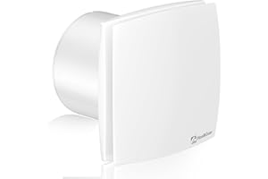 Hon&Guan Extracteur d'Air 150mm Silencieux 272m³/h pour Salle de Bain,Chambre,Bureau(150mm-A)