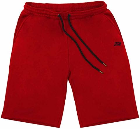 Tell Tellstyle Mens Fleece Shorts Jogging Bottom Sweat Short Red - Size M