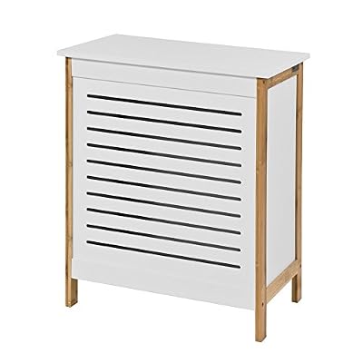 SoBuy FSS66-WN Corbeille à Linge Coffre à Linge Porte Vêtement pour laverie, Salle de Bain