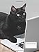Price comparison product image Composition Notebook: Black cat working on laptop Notebook, College Ruled, 140 pages, 7.44 x 9.69 inches