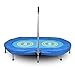 Produktbild Wly&Home Doppeltes Indoor-Trampolin, Falten Mit Armlehnen, Erwachsenes Fitness-Hüpfbett, Haushalts-Bungee-Bett-Kinder Gewichtsverlust-Maschine, Durchmesser 143 cm Blau