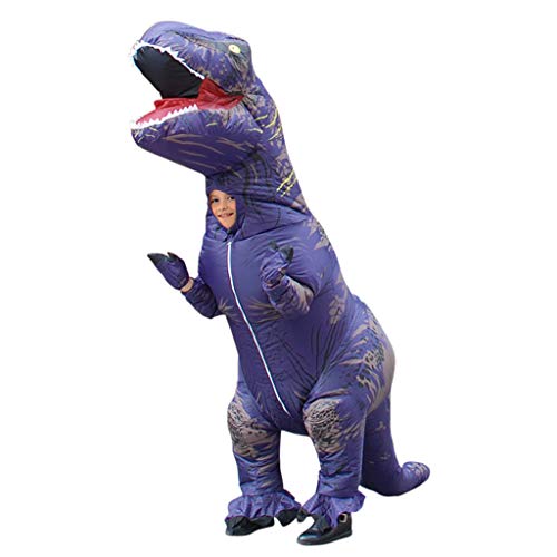 Preisvergleich Produktbild Famico Aufblasbare Dinosaurier Kostüm Halloween Cosplay Anzug, Lila