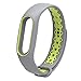 Produktbild Für Mi Band 2 Strap, Sopear Bunte Anti-verlorene wasserdichte Ersatz-Bügel-Armband-Armband-Uhren-intelligente Uhr-Zusätze für Xiaomi Xiao Mi Band 2 Miband 2 Grau + Grün