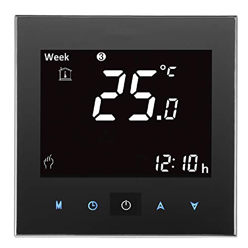 Preisvergleich Produktbild Slri Wasserheizung LCD Touchscreen Thermostat Programmierbarer Temperaturregler - Schwarz