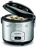 Revestimiento antiadherente Mondial PE01 Maquina de Cocina, 700 W, 1.8 litros, Plata y negro