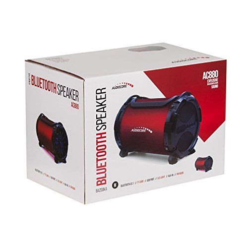 Audiocore AC880 Bazooka Bluetooth Lautsprecher 150W FM Radio Mp3-PlayerMicroSD Akku Tragbar LED-Beleuchtung IPX4 Schutz - 6
