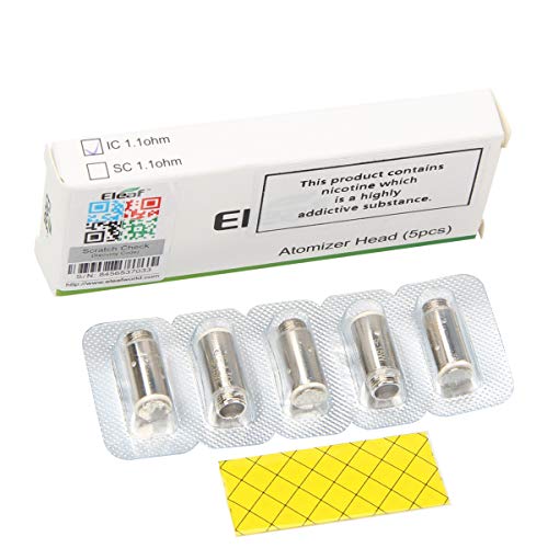 Cabeza original de Eleaf IC 1.1ohm para bobinas de Vape de cigarrillos electrónicos de la serie iCare de Eleaf-5PCS