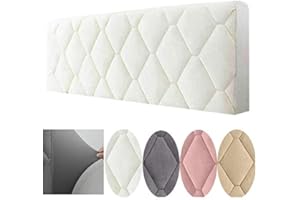 WYJHNL Copri Testata Letto, Copertura Testata Letto Matrimoniale/Singolo Imbottito Fodera Elastica Protezione A Tinta Unita Copertura Decorazione Camera Letto Antipolvere Cover Creamy White 180x73cm