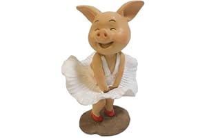 Gemmia Miniature Fairy Garden Pig Statue- Cheerful Pig