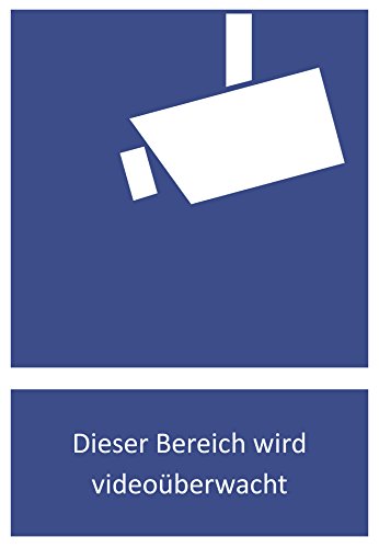 6 Stück Design-Aufkleber Videoüberwachung mit Piktogramm Schild in Größe 10,5 x 14,8 cm, videoüberwacht international verständlich, robuster Warnhinweis mit hoher Klebewirkung 6 Stück Design-Aufkleber Videoüberwachung mit Piktogramm Schild in Größe 10,5 x 14,8 cm, videoüberwacht international verständlich, robuster Warnhinweis mit hoher Klebewirkung