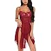 Produktbild Yesmile Negligee Damen Nachtwäsche Nachtkleid Nachthemd Spitze Babydoll Dessous Reizwäsche Set Sleepwear Kleid mit G String große größen Damen Unterwäschen Sexy Dessous Babydoll Nachtwäsche