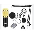 Nutts Condenser USB Microphone Set Podcast Broadcasting Mic For Youtube, Gaming And Home Studio Recording Set With Scissor Arm Stand, U Shape, Pop Filter& 3.5Mm Audio Jack Mic Set