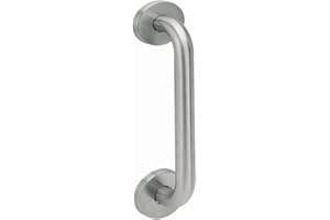 AZERODESIGN Asa tirador manillon material acero inoxidable 18/8 para puertas correderas manija tubular de 19mm de grueso rosetas redondas de 53mm de diámetro,cinco medidas de largo (200mm)