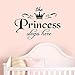 Produktbild Babyzimmer Wandtattoo Abnehmbare Prinzessin Vinyl Wandtattoos Schläft Baby Kinder Mädchen Quote Wandaufkleber Kunstwand Decor-30x42 cm