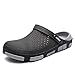 Produktbild HILOTU Herren Clogs Mules Rutschfeste Wasser Schuhe Atmungsaktive Sandalen Hausschuhe Outdoor Strand Dusche Sandalen (Color : Grau, Größe : 45 EU)
