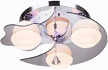 yxhflo Ceiling lamps The glass ceiling light The living room ceiling light The living room crystal glass ceiling light,E27Lamp Head,Upgrade Version