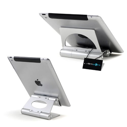 Alienwork Tablet Ständer für 4-12 Zoll Smartphone/Tablet Ständer Stand Halter Halterung Aluminium silber AD401A-01 - 2
