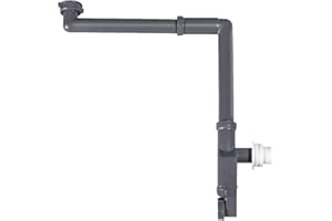 Bernstein Raumsparsiphon 2050 aus Kunststoff in Dunkelgrau für Waschbecken mit 1 1/4 Zoll Anschluss platzsparend höhenverstellbar und leicht zu montieren