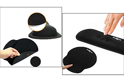 niceEshop(TM) Tastatur Handgelenk Auflage und Maus Gel Handgelenk Rest Unterstützung, Ergonomische Handgelenk Kissen Unterstützung mit Gedächtnis Schaum für Computer und Laptop - 3