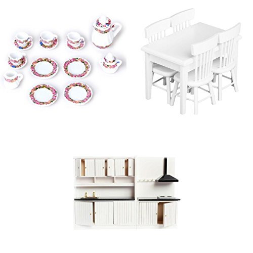 Preisvergleich Produktbild MagiDeal 1 / 12 Puppenhaus Küchen Esszimmer Möbel Set