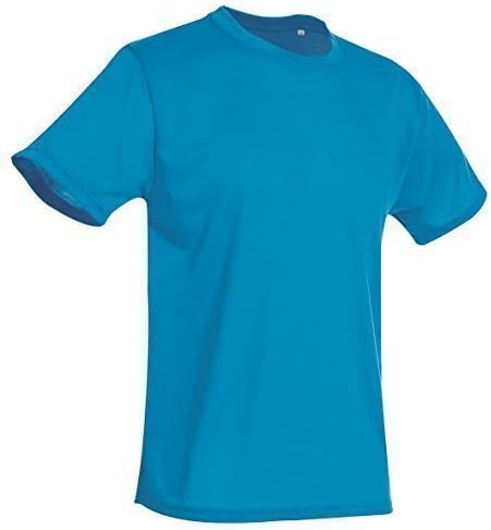 Stedman Active Dry Mens Cotton Touch Sports T-Shirt Hawaii Blue L