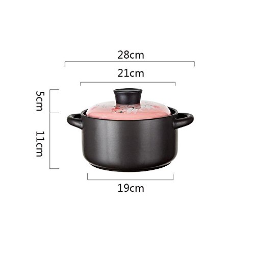 Preisvergleich Produktbild Keramikauflauf Antihaft-Hochtemperaturbeständigkeit Stein Topfisolierung Chinesischen Stil Multifunktions-Topf,21Cm