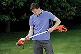 Black+Decker Li-Ion Akku-Rasentrimmer (18V 2.0Ah, Schnittbreite 23 cm, Zweithandgriff, Kantenschneidfunktion, E-Drive, Teleskopstiel, inkl. Akku und Ladegerät) GLC1823L20, schwarz orange - 5