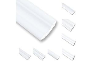 MDEKOR Moulures de plafond en polystyrène XPS - 16 m - Baguette de finition blanc - 30 x 30 mm - Profilés décoratifs en polystyrène - Moulures décoratives - NC40